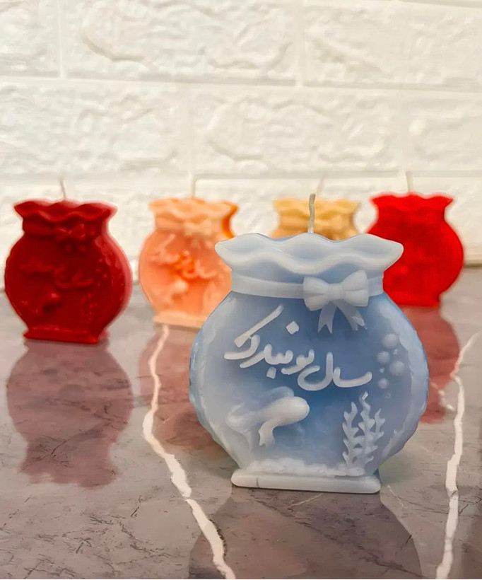 شمع سال نو مبارک مدل تنگ ماهی