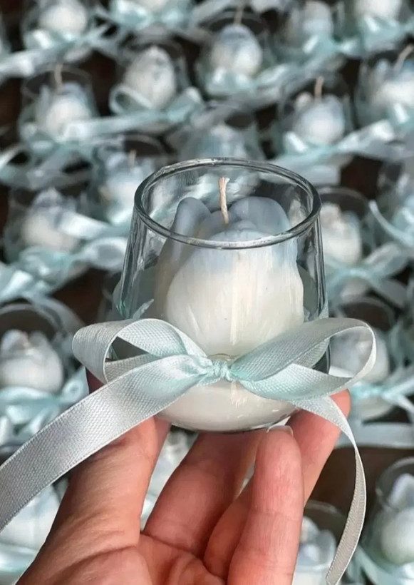 گیفت شات شمع شیشه ای لاله