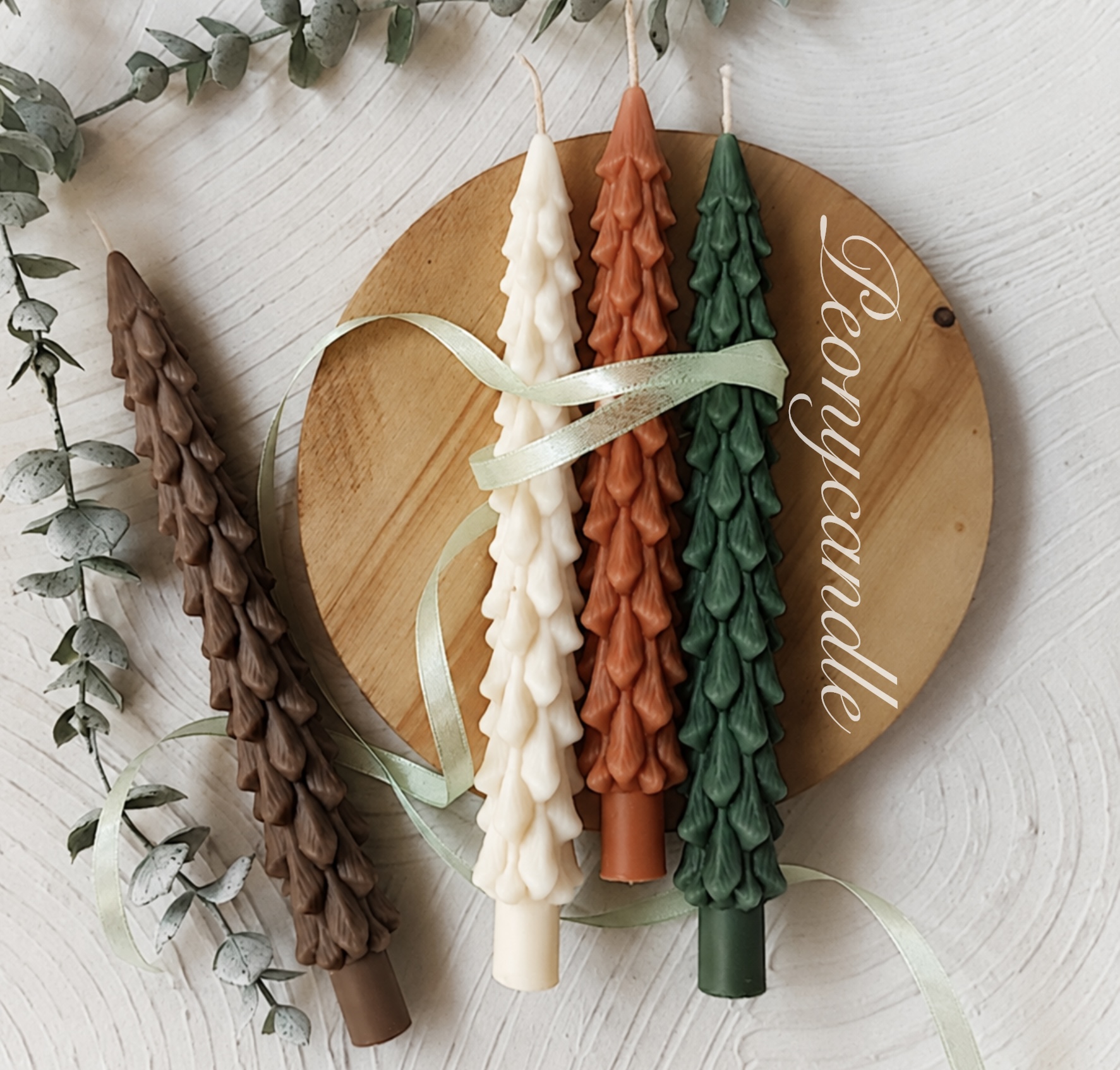 شمع قلمی کاج peonycandleمدل پاییزی