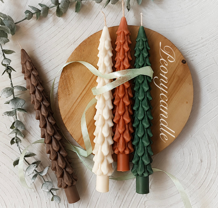 شمع قلمی کاج peonycandleمدل پاییزی