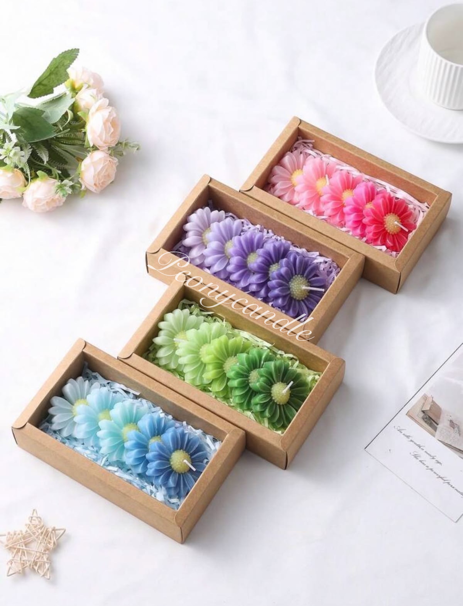 پک هدیه مارگاریت(بابونه) peonycandle